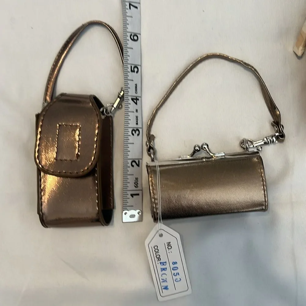 NWT Elegant Metallic Brown Womens Handbag Set perfect for all your essentials